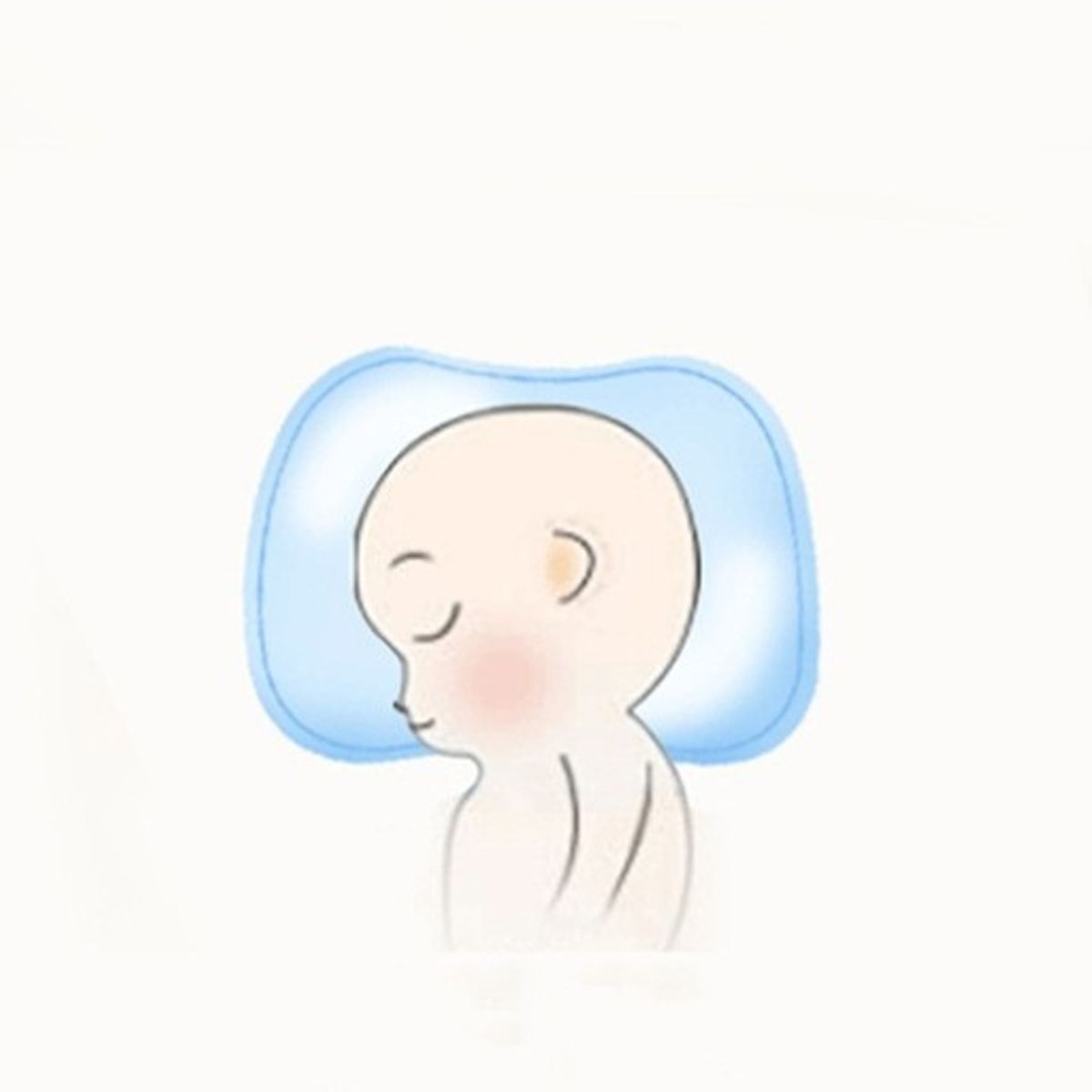 BABYLUNA - Cojín Cabeza Plana para Bebé con Espuma de memoria Rosado