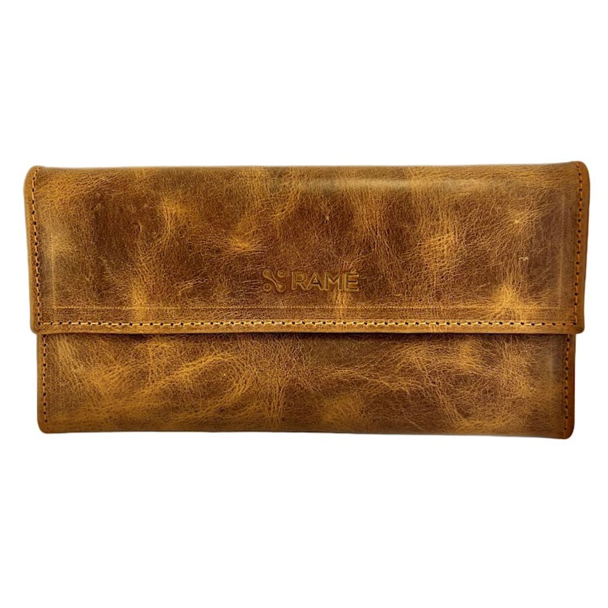 GENERICO - Billetera de cuero Legitimo RAMÉ Color cafe UNISEX hecho en chile