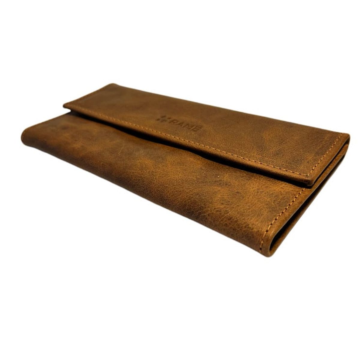GENERICO - Billetera de cuero Legitimo RAMÉ Color cafe UNISEX hecho en chile