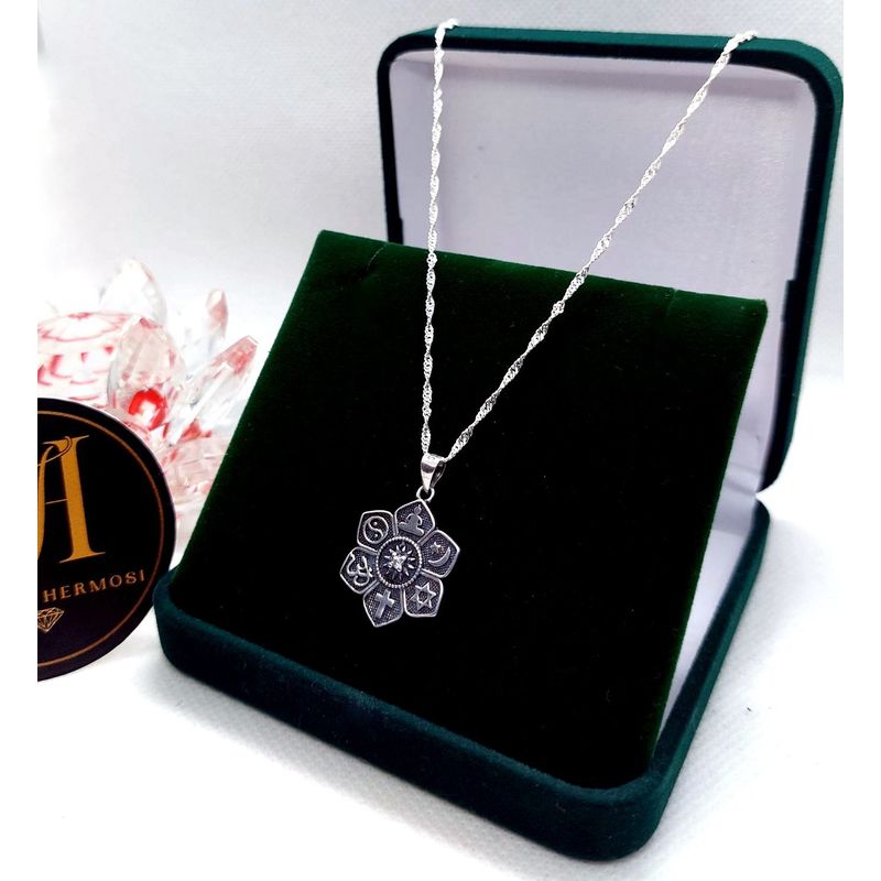 GENERICO - Collar Amuletos Para la Fortuna y Prosperidad - Plata Ley 925