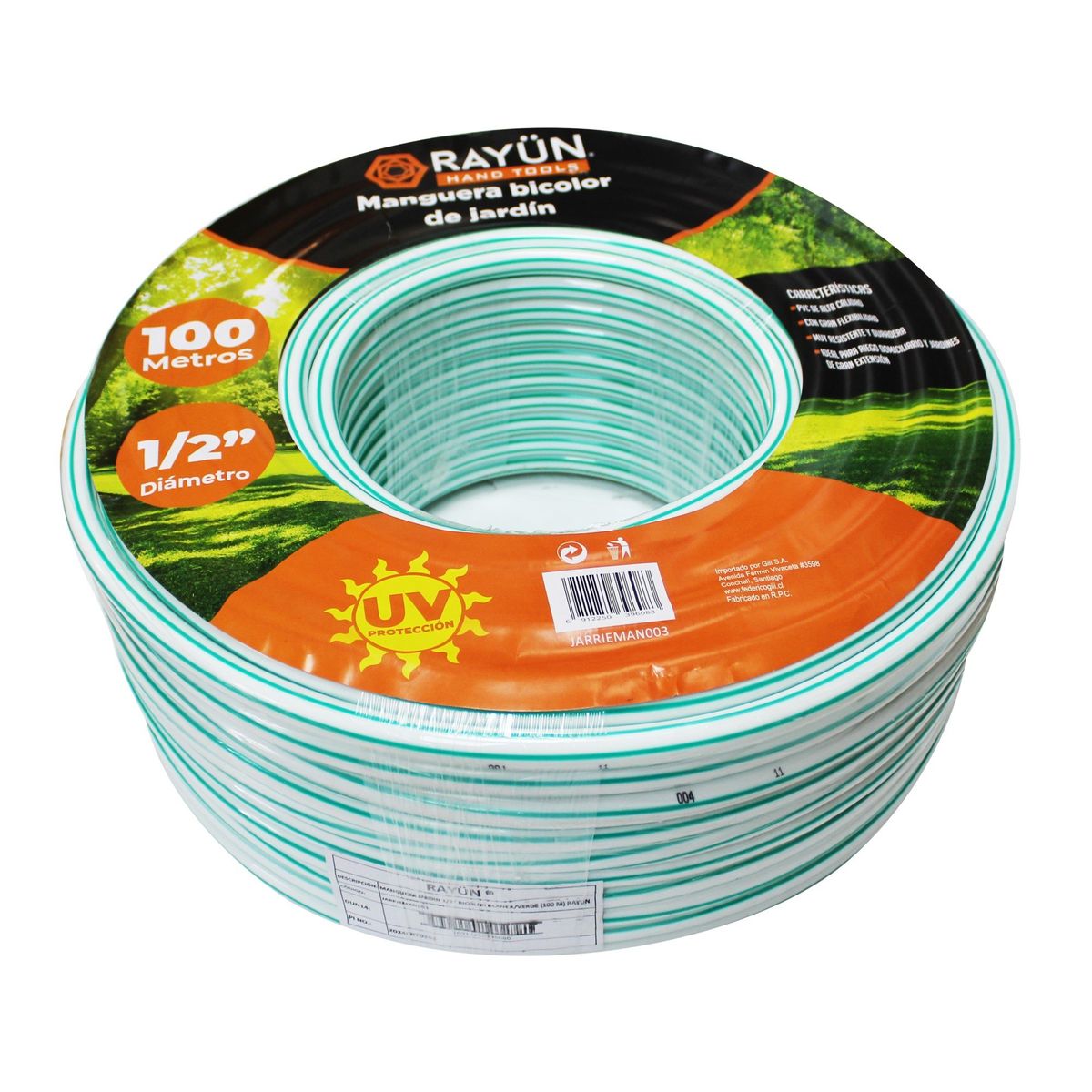 RAYUN - MANGUERA DE JARDIN BICOLOR  (100 M) RAYUN