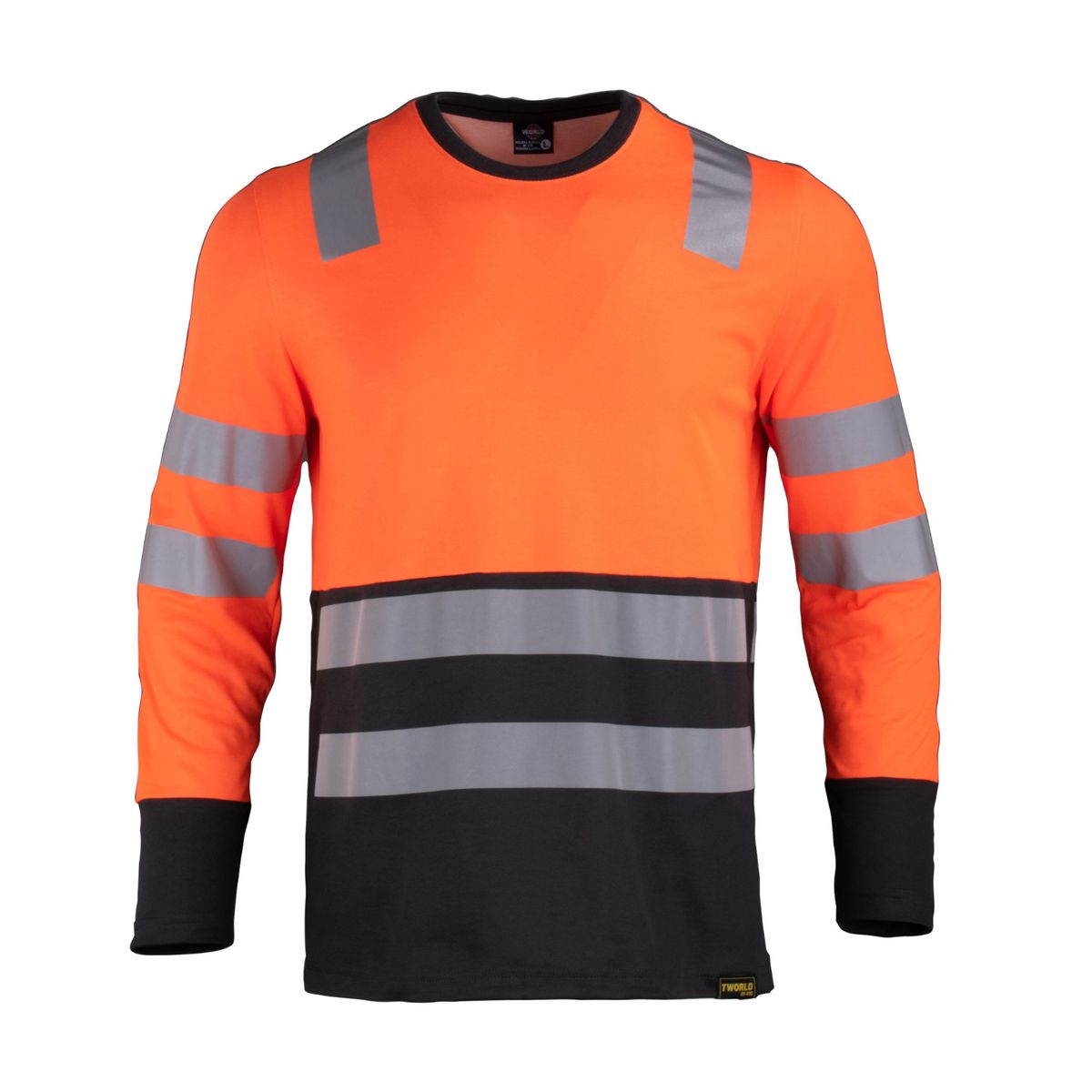 T-WORLD - Polera Altavisibilidad Bicolor Reflectante ML Cuello Redondo