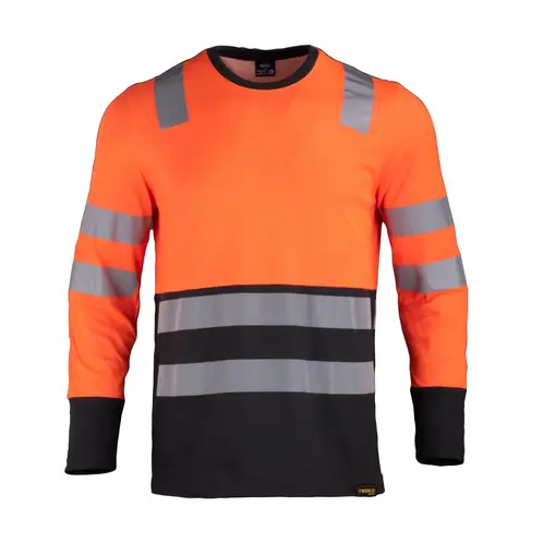 T-WORLD - Polera Bicolor Alta Visibilidad con Cintas Reflectantes