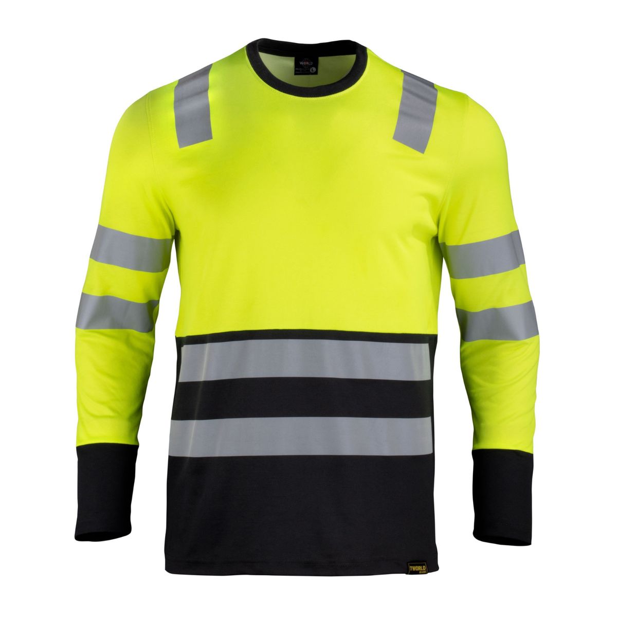 T-WORLD - Polera Altavisibilidad Bicolor Reflectante ML Cuello Redondo