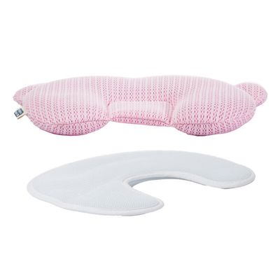 Imagen 2 del producto Cojín Cabeza Plana para Bebé con Espuma de memoria Oso Rosa