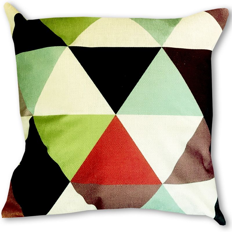 LIVING MARKET - Cojín Triángulos Lino 45x45 Living Market