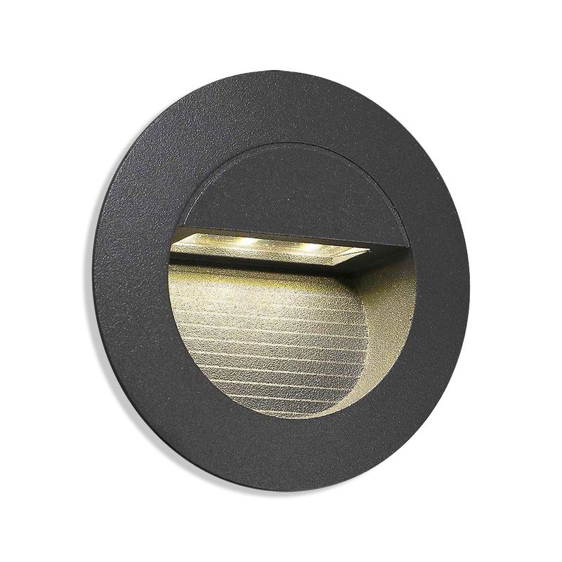LED STUDIO - EMBUTIDO DE MURO LED STUDIO CIRC MINI 1.5W LUZ CDA IP44 GR