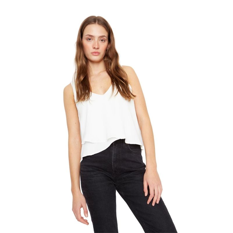 JACINTA TIENDA - Polera Sara sin mangas III blanca Jacinta Tienda