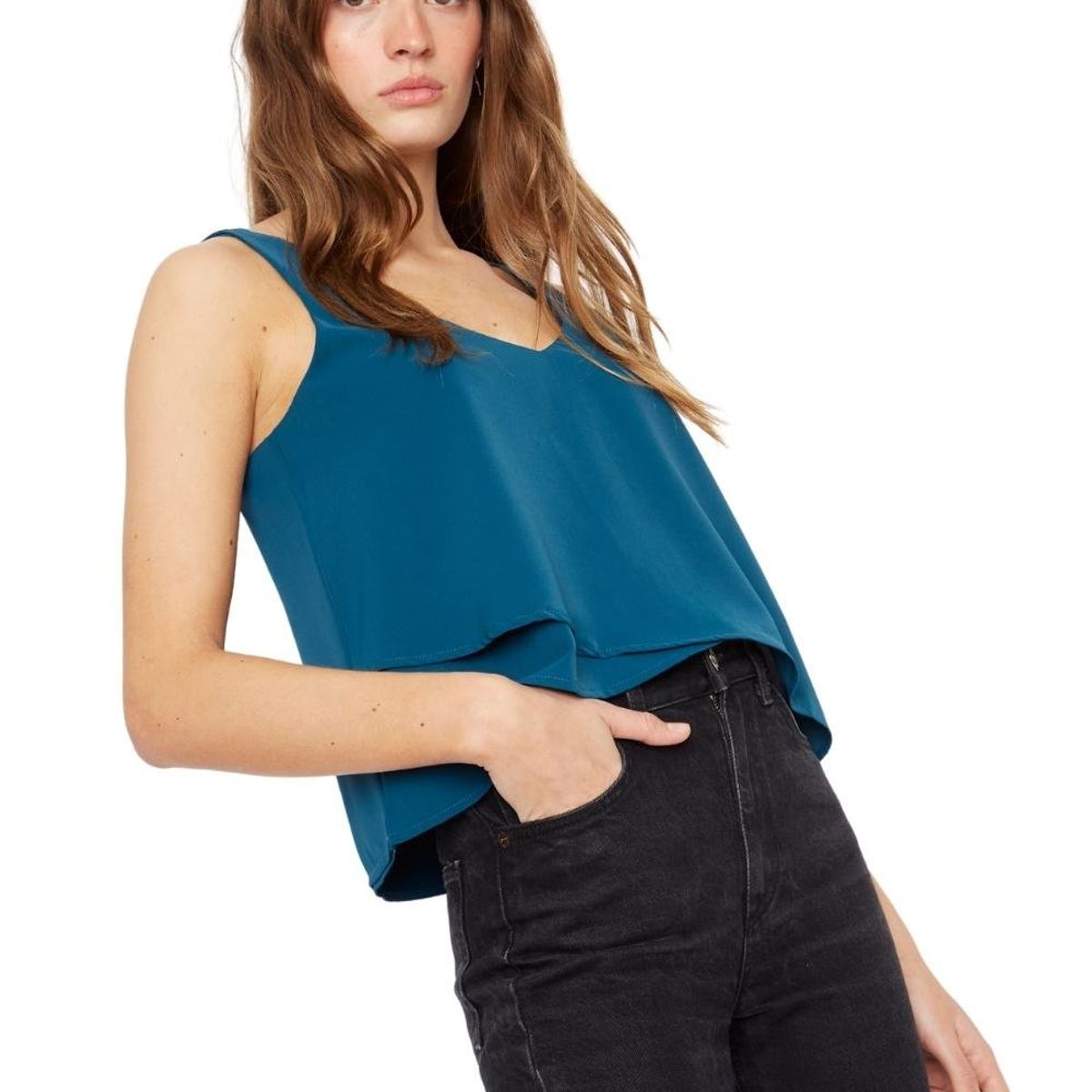 JACINTA TIENDA - Polera Sara sin mangas III petróleo Jacinta Tienda