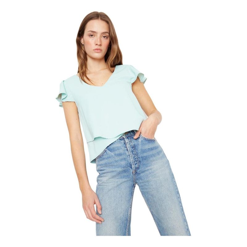 JACINTA TIENDA - Polera Sara manga corta III celeste Jacinta Tienda_.