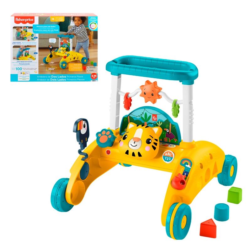 FISHER PRICE - Fisher-Price Andadera Para Bebés De Dos Lados Primeros Pasos