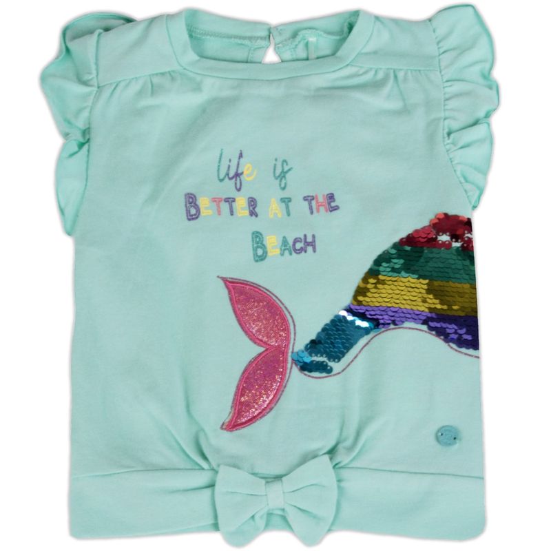 PILLIN - Polera Bebe Niña Turquesa Pillin PILLIN
