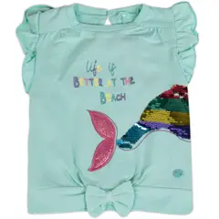 PILLIN - Polera Bebe Niña Turquesa