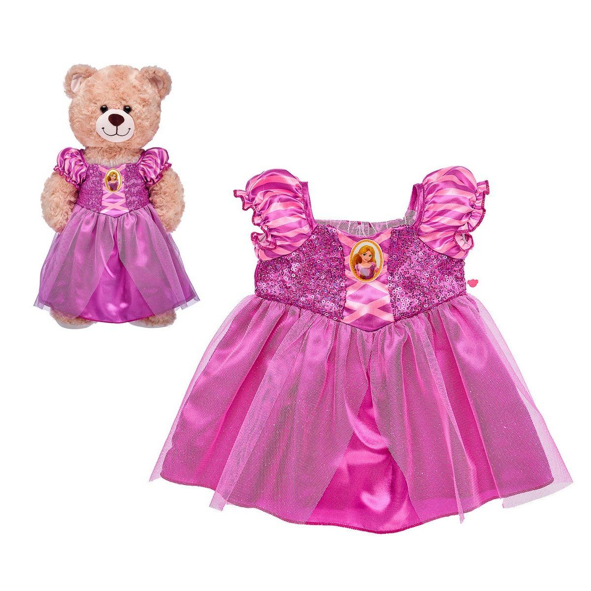 BUILD A BEAR - Vestido Rapunzel Lentejuelas Disney Build-A-Bear