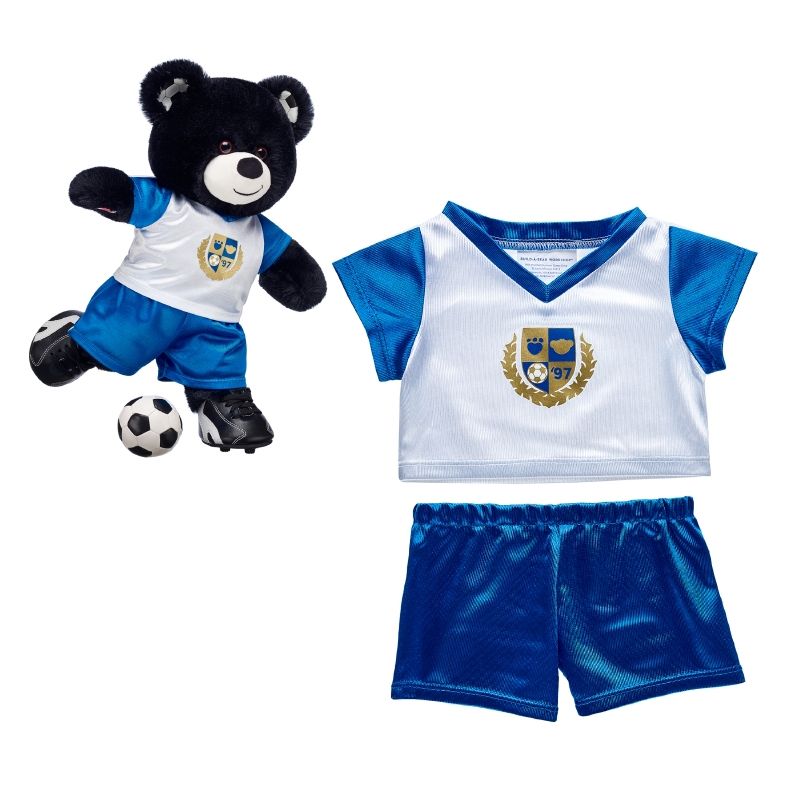 BUILD A BEAR - Uniforme Futbol Azul Con Blanco Build-A-Bear