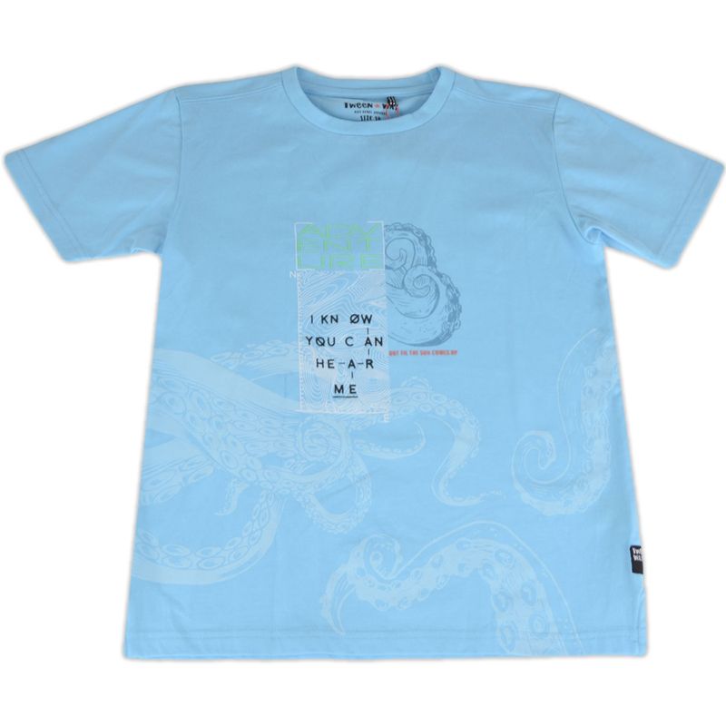 PILLIN - Polera Niño Turquesa Pillin PILLIN