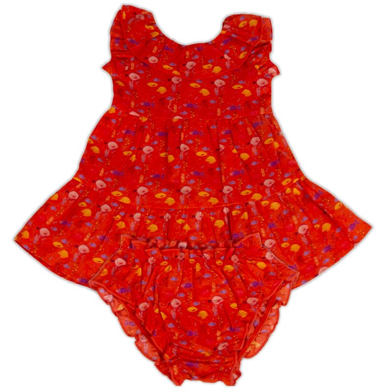 PILLIN - Vestido Bebe Niña Naranja Pillin PILLIN