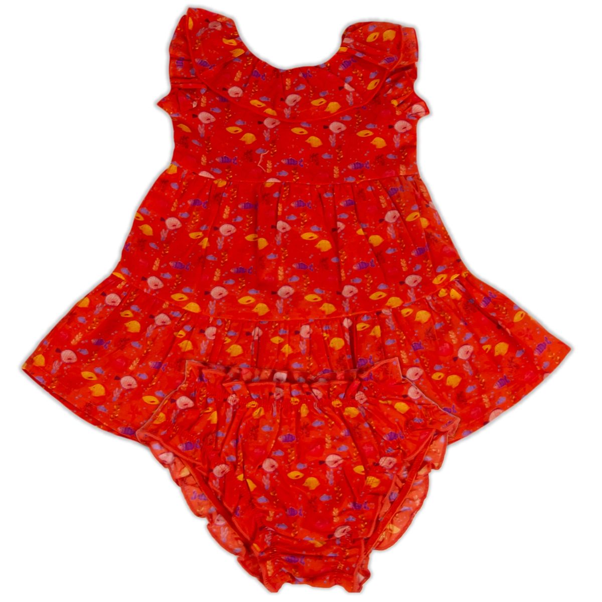 PILLIN - Vestido Bebe Niña Naranja Pillin PILLIN