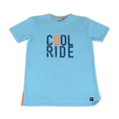 PILLIN - Polera Manga Corta Niño Turquesa