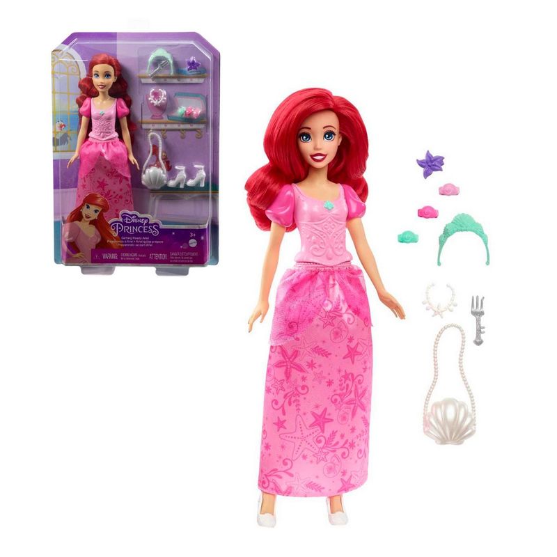 DISNEY - Disney Princesa Ariel Con Ropa Y Accesorios Brillantes