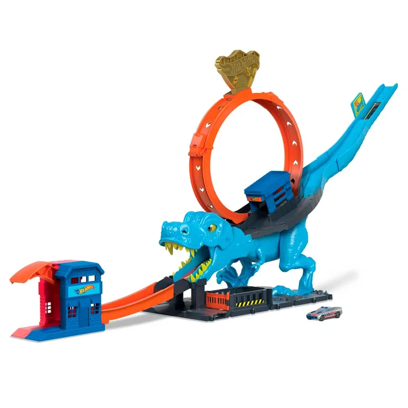HOT WHEELS - Hot Wheels City Pista De Juguete T-Rex Devorador
