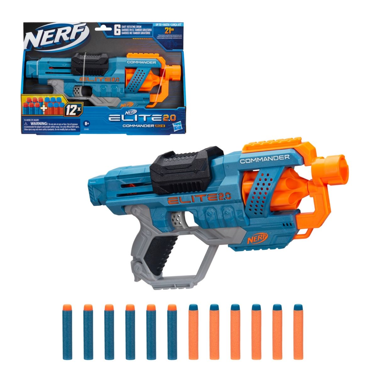 NERF - Lanza Dardos Nerf Elite 2.0 Commander Rd-6
