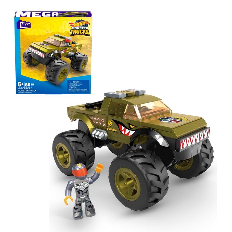 MEGA BLOCKS - Mega Hot Wheels Juguete De Construcción V8 Bomber