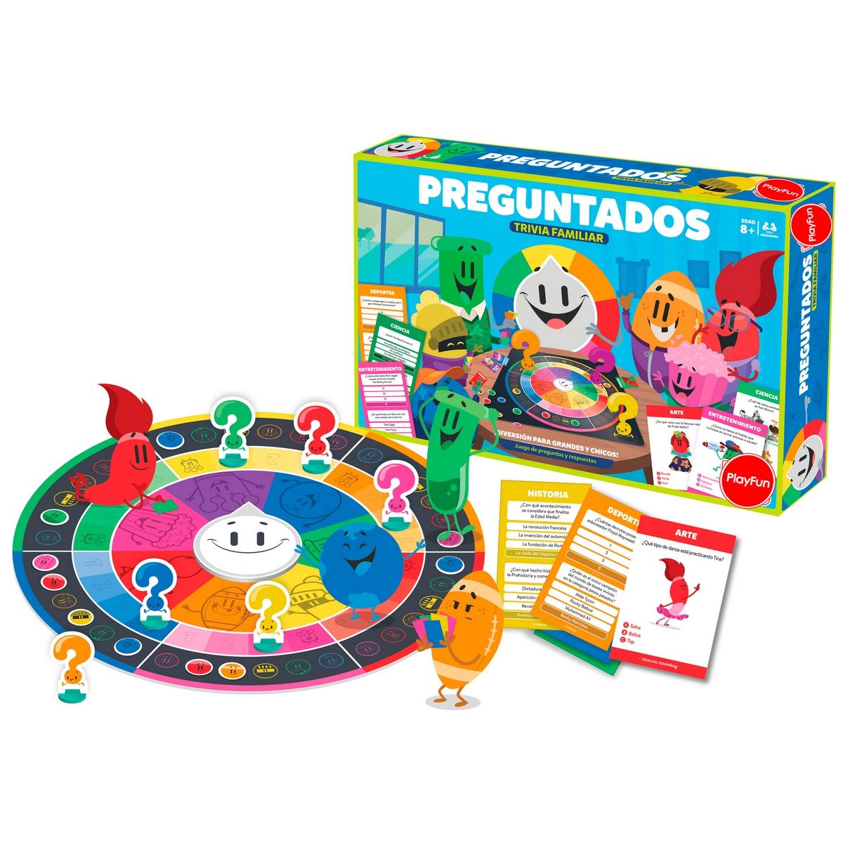 ANSALDO - Juego de mesa Play Fun Preguntados familiar preguntas