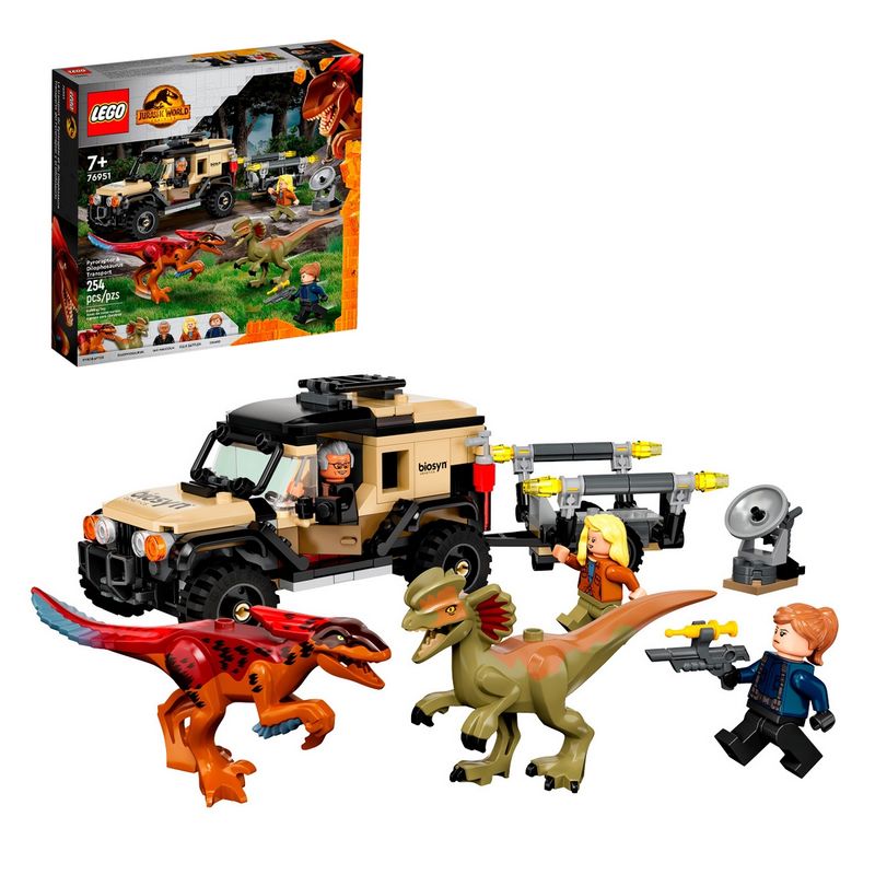 JURASSIC WORLD - Transporte Pyrorraptor Y El Dilofosaurio Jurassic World Lego