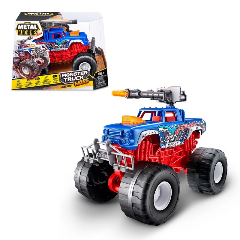 METAL MACHINES - Camioneta Monster Wheel Metal Machines Zuru - Jawesome