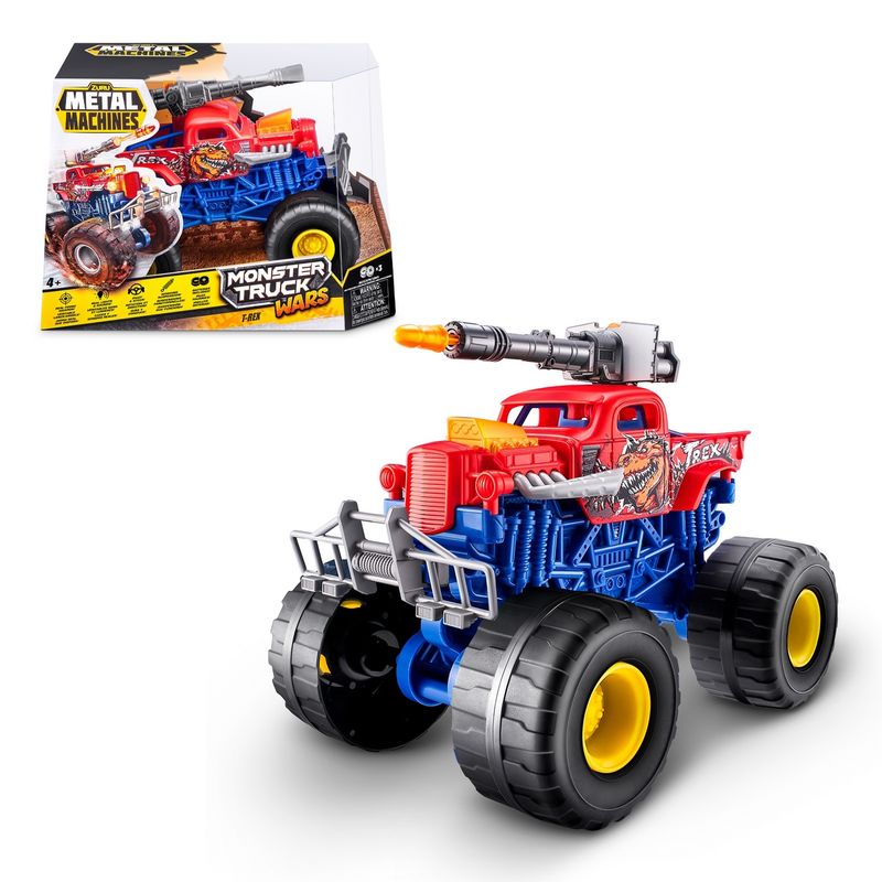 METAL MACHINES - Camioneta Monster Wheel Metal Machines Zuru - T.Rex