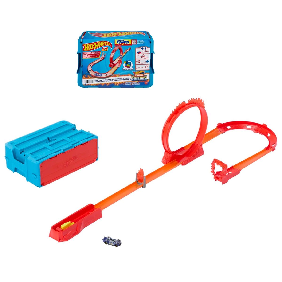 HOT WHEELS - Pista de juguete Hot Wheels 16 piezas acrobacias de fuego