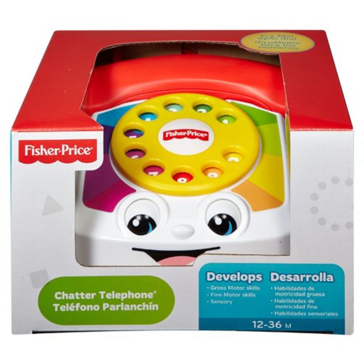 FISHER PRICE - Teléfono didáctico Fisher Price clásico con sonido