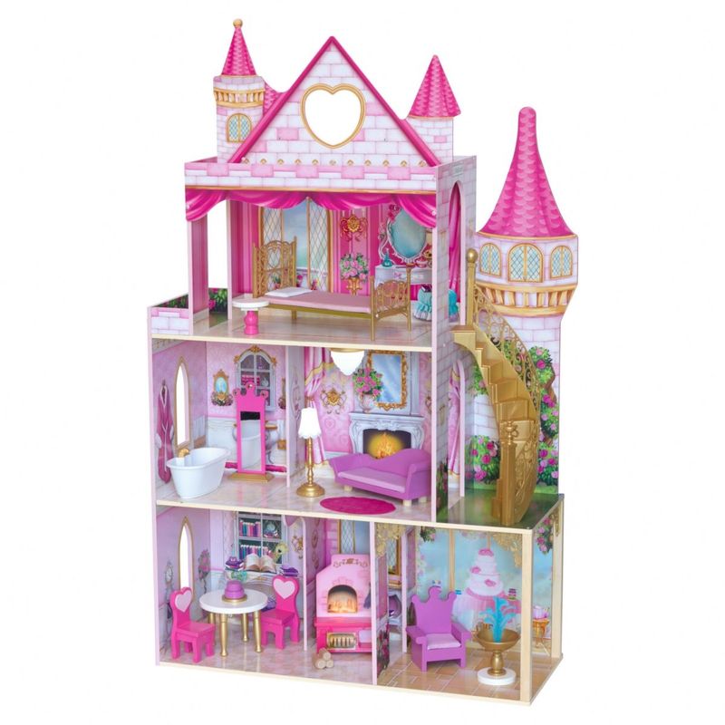 ANSALDO - Castillo para muñecas Rose Garden De 3 Pisos Tipo Barbie