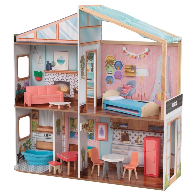 ANSALDO - Casa Muñecas DIY De 2 Pisos  Tipo Barbie