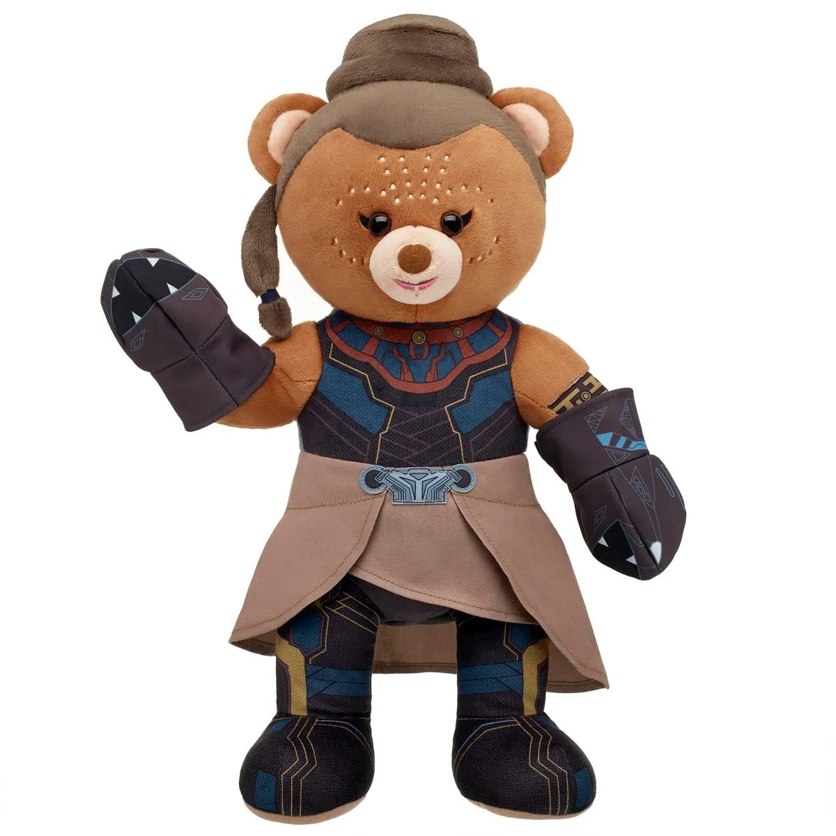 BUILD A BEAR - Peluche Build a Bear osita Shuri Marvel con traje de héroe
