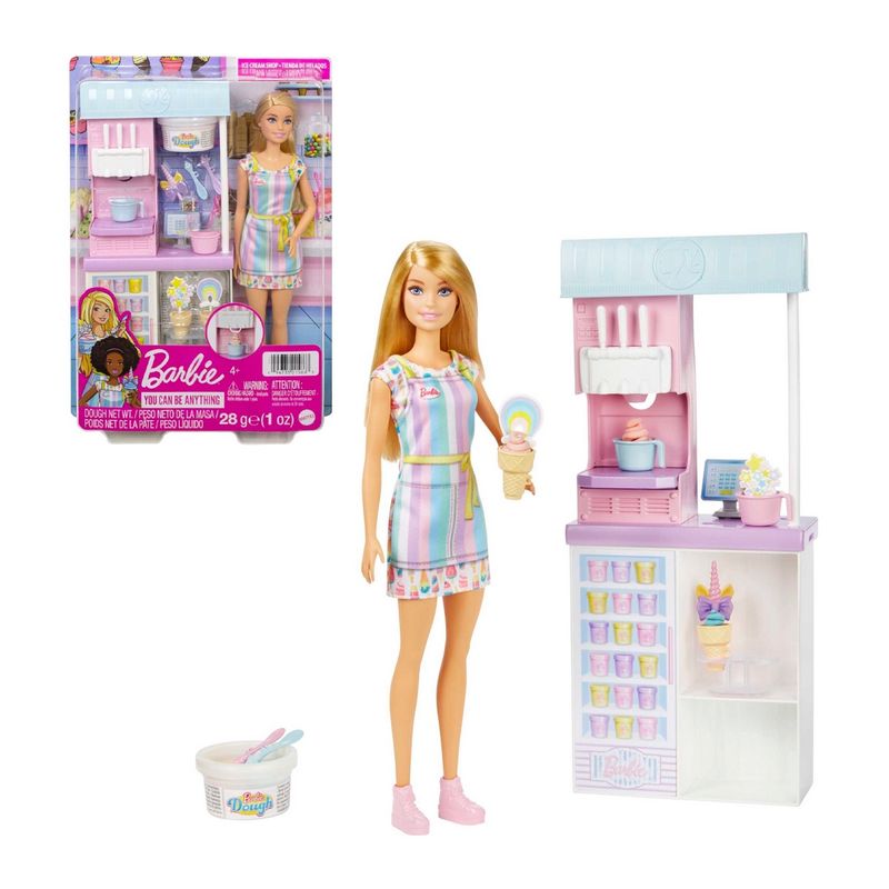 BARBIE - Barbie Profesiones Set De Juego Heladería Con Muñeca