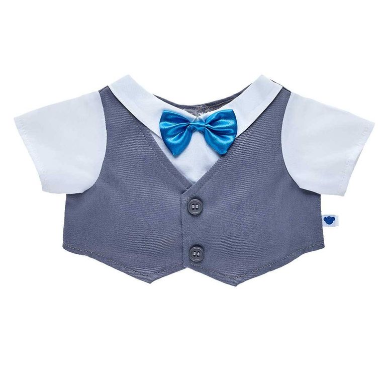 Chaleco celeste para peluche