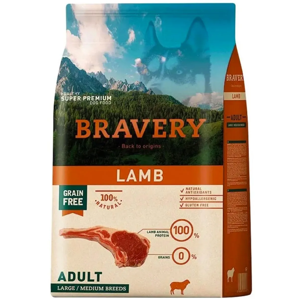 BRAVERY - Bravery Super Premium Adulto Mediana Grande Cordero 12kg