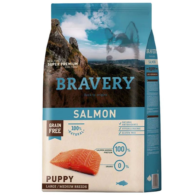 BRAVERY - Alimento Perro Bravery Puppy Salmon Raza Grandemediana 12kg