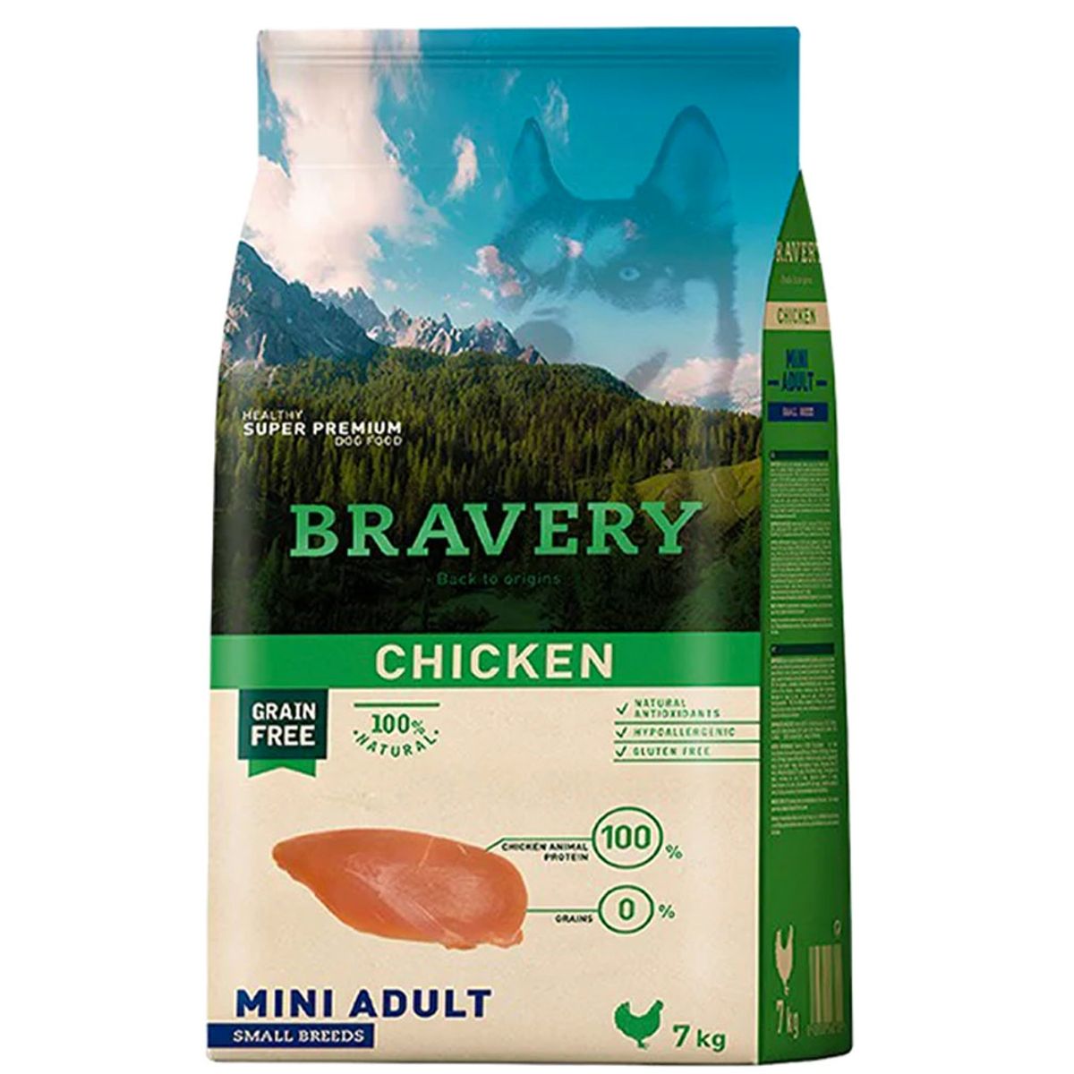 BRAVERY - Alimento Bravery Mini Adulto Pollo 2kgs Razas Pequeñas
