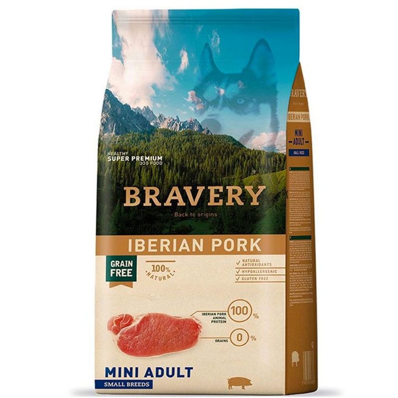 BRAVERY - Bravery Cerdo Ibérico Mini Adulto Raza Pequeña 2 Kg