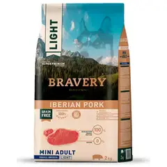 BRAVERY - Cerdo Ibérico Light Adulto Raza Pequeña 2 Kg