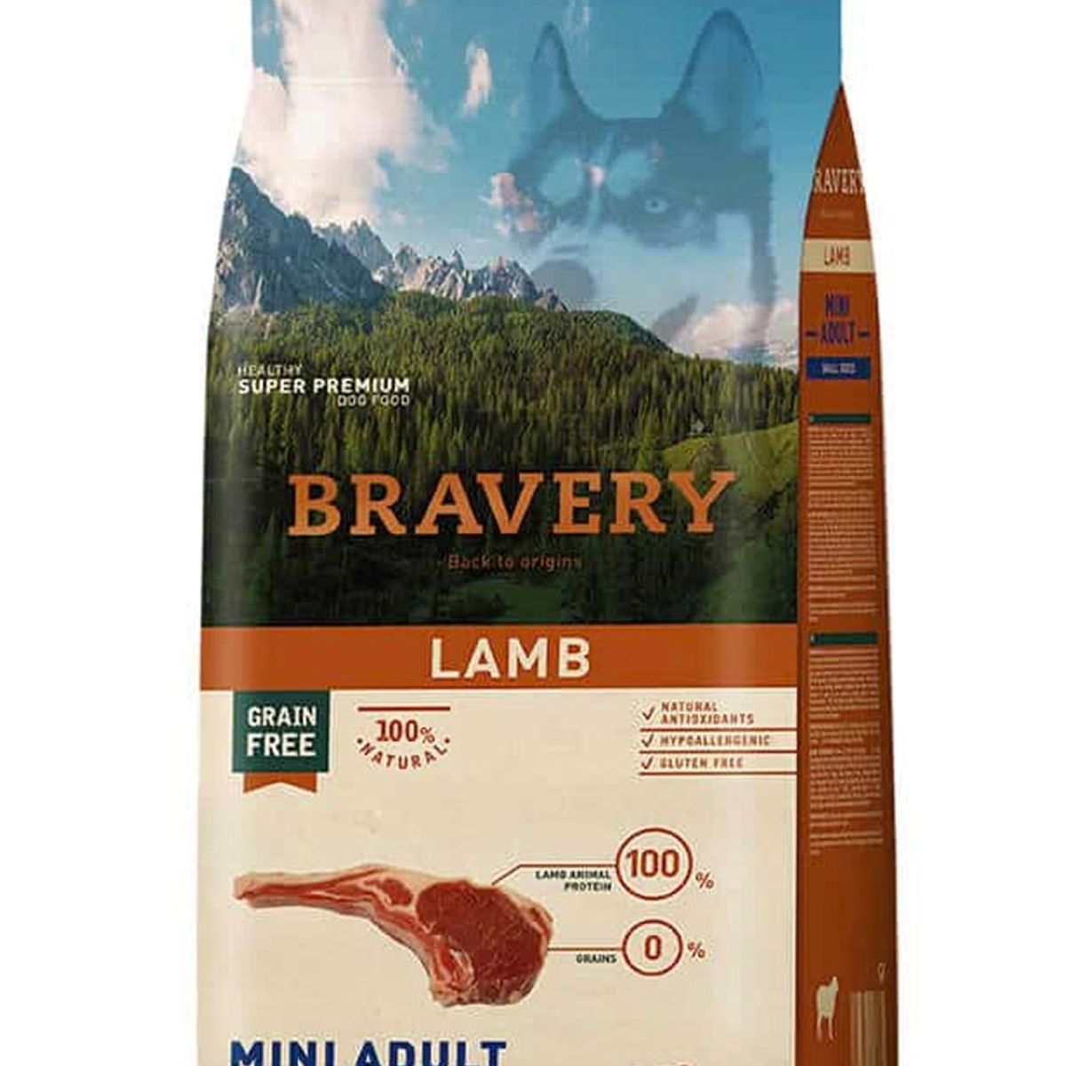 BRAVERY - Alimento Bravery Cordero Mini Adulto Raza Pequeña 2 Kg