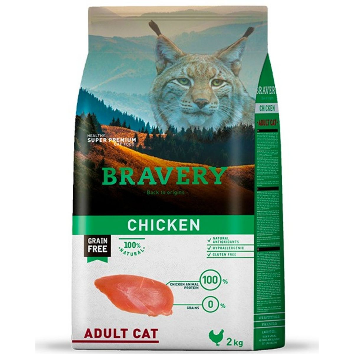 BRAVERY - Bravery Pollo Gato Adulto 7 Kg