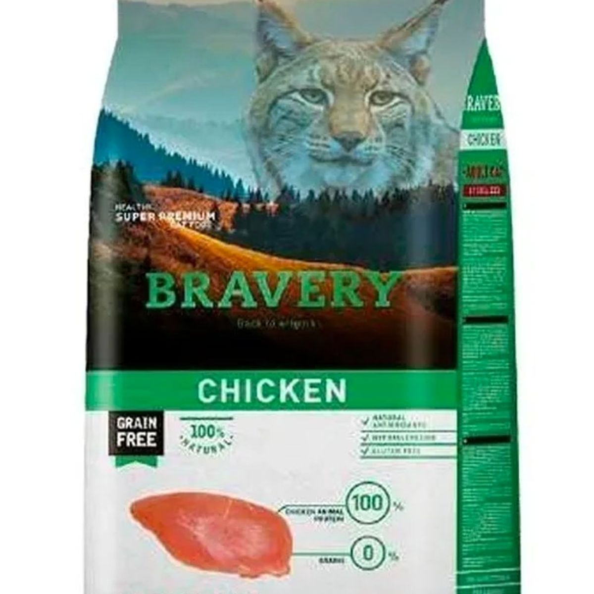 BRAVERY - Bravery Gato Adulto Esterilizado Pollo 2 Kg