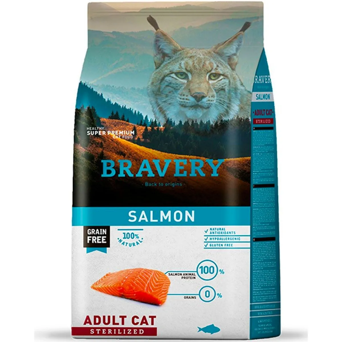 BRAVERY - Alimento Bravery  Premium Sterilized Gato Adulto Salmón7kg