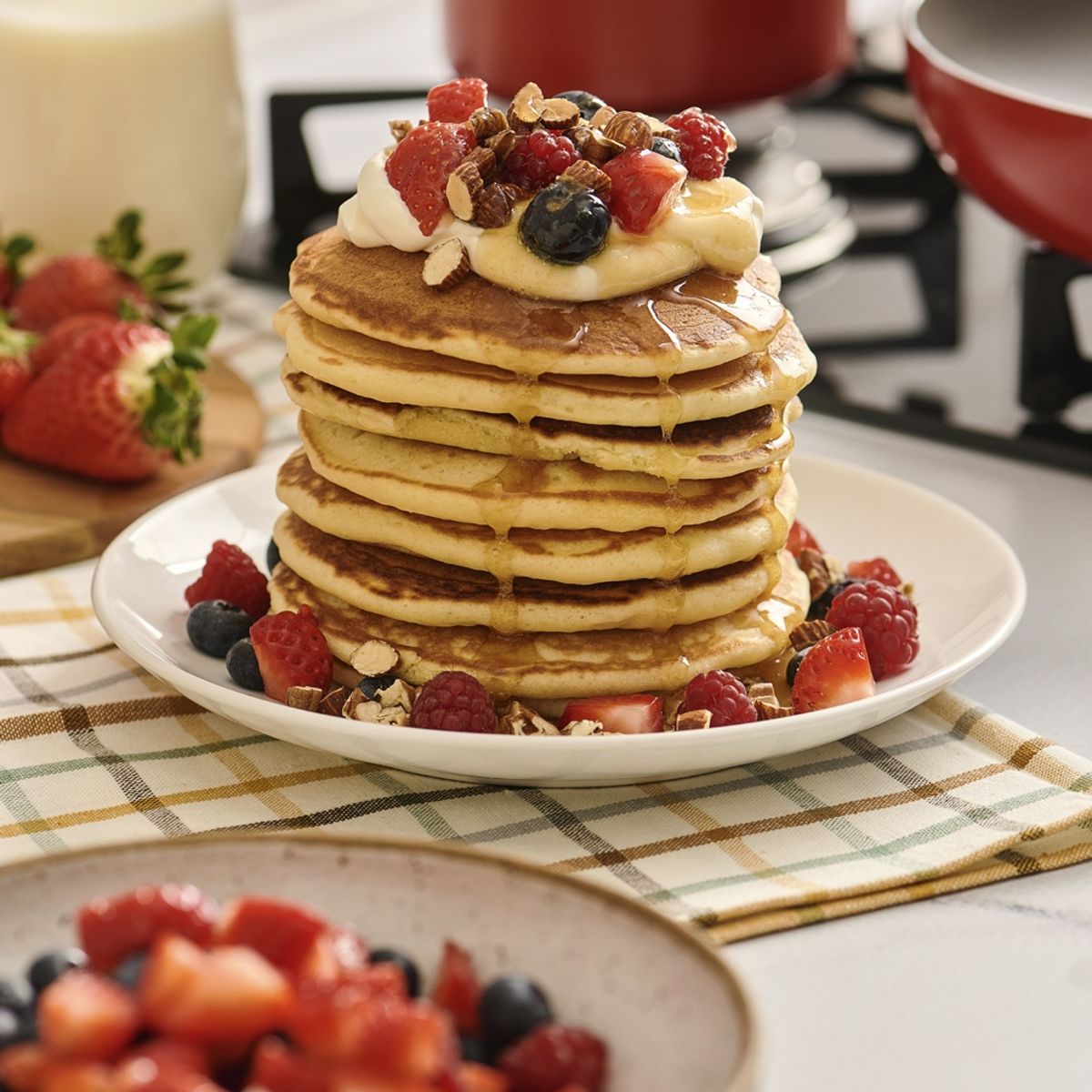 BRINOX - BATERIA DE COCINA 8 PIEZAS EN ALUMINIO BRINOX SAFFRON 1.2MM ROJO