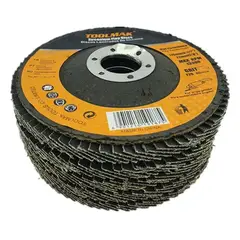 GENERICO - Pack 5 Disco Lijas Pulir Traslapado Laminado Metal (Grano 60) Toolmak