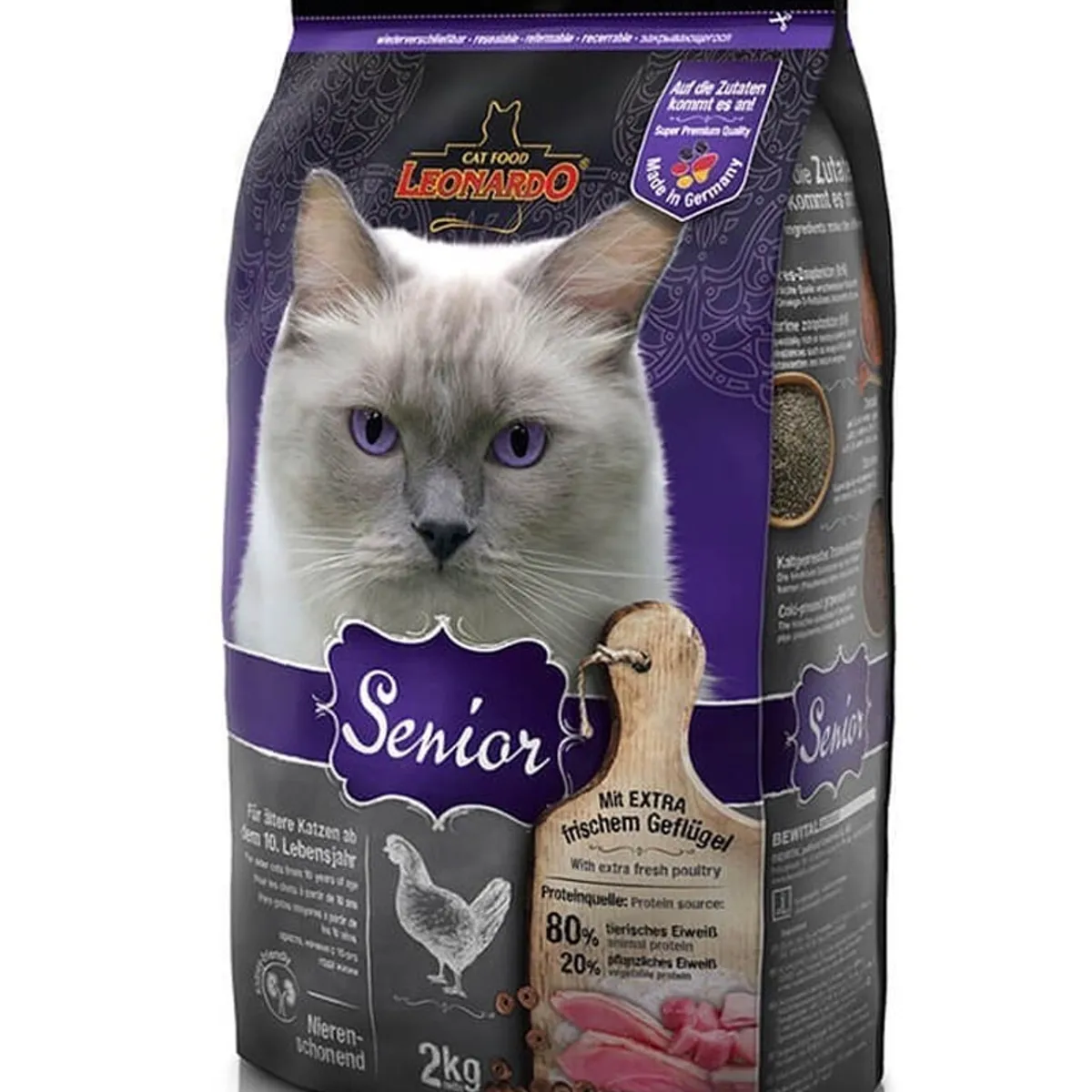 GENERICO - Alimento Leonardo Gato Adulto Senior 2 Kilos